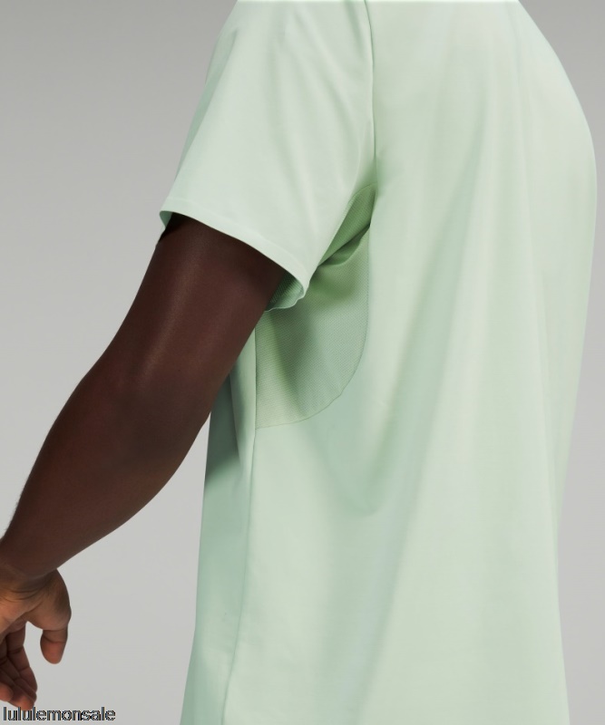 Lululemon Verkauf DELULU758 | Arctic Green Luxtreme Poloshirt Mit Reißverschluss Vorne